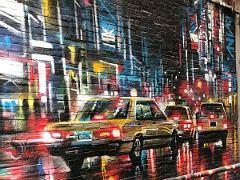 02A Dan Kitchener - a rainy New York evening street art Hong Kong